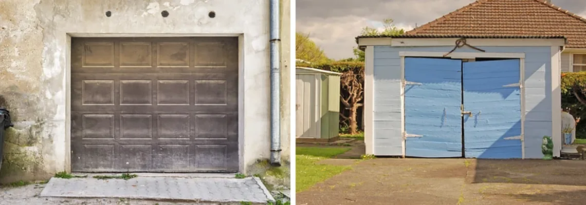 Rotten Steel Garage Door Repair in St. Charles, Illinois